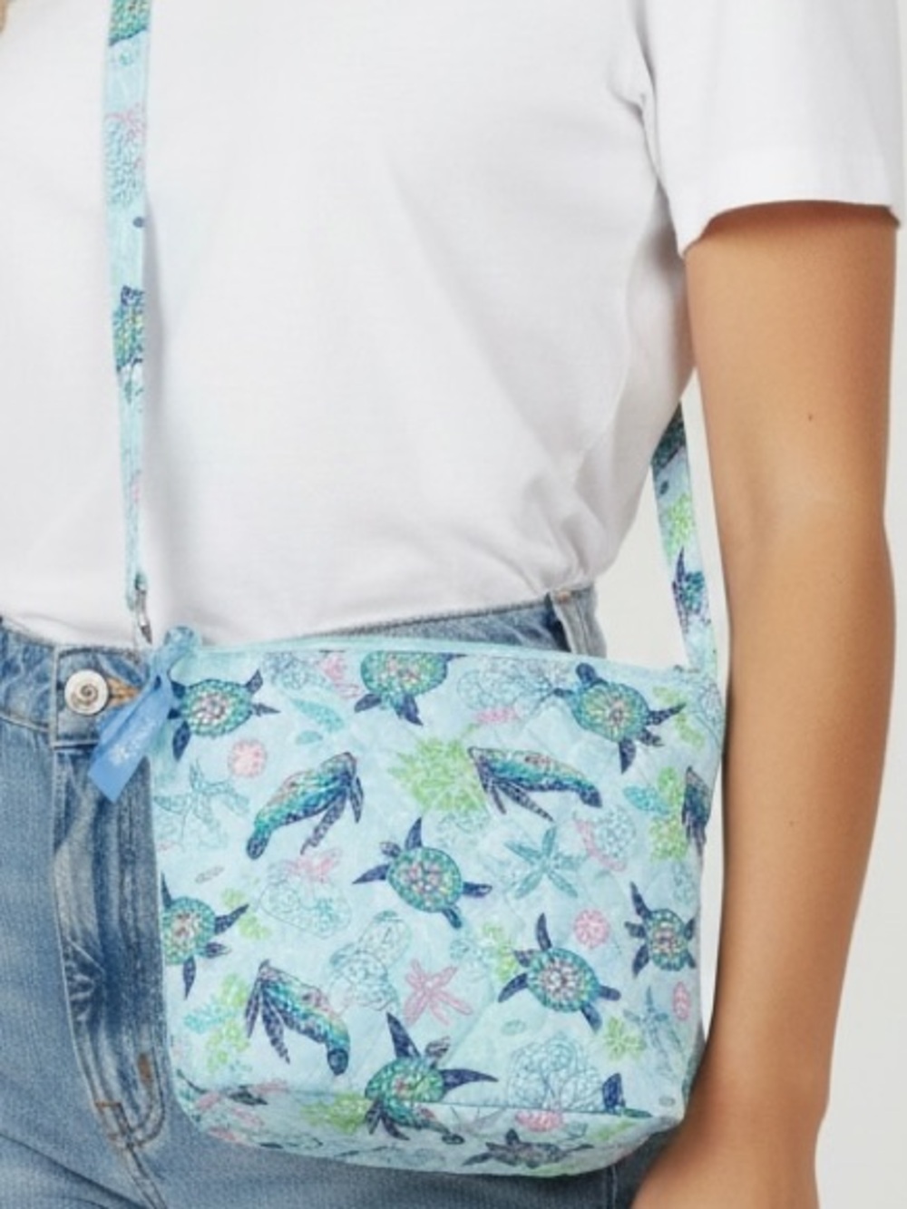 VERA BRADLEY Quilted Turtle Dream Shoulder Crossbody Bag